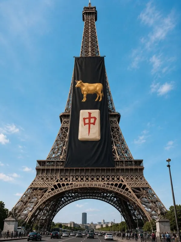 Ansem Army banner on the Eiffel Tower