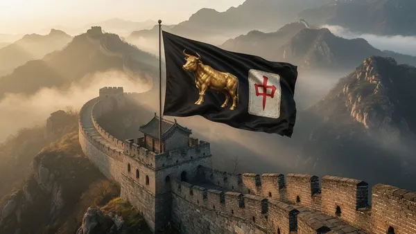 Ansem Army flag on the Great Wall